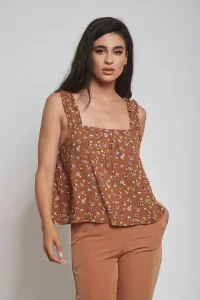 Μπλούζα floral ζαγρέ λάστιχο - Image 3