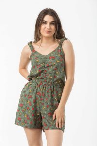 Μπλούζα λινό floral - Image 3