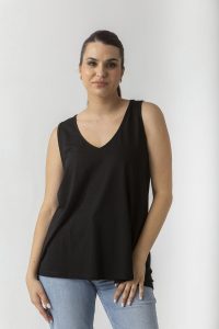 Μπλούζα βισκόζ V κουμπιά - Image 6